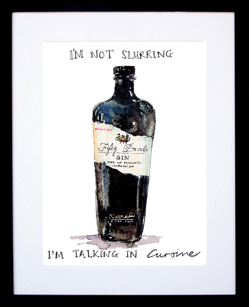 Drinks Gin - Fifty Pounds Black Frame