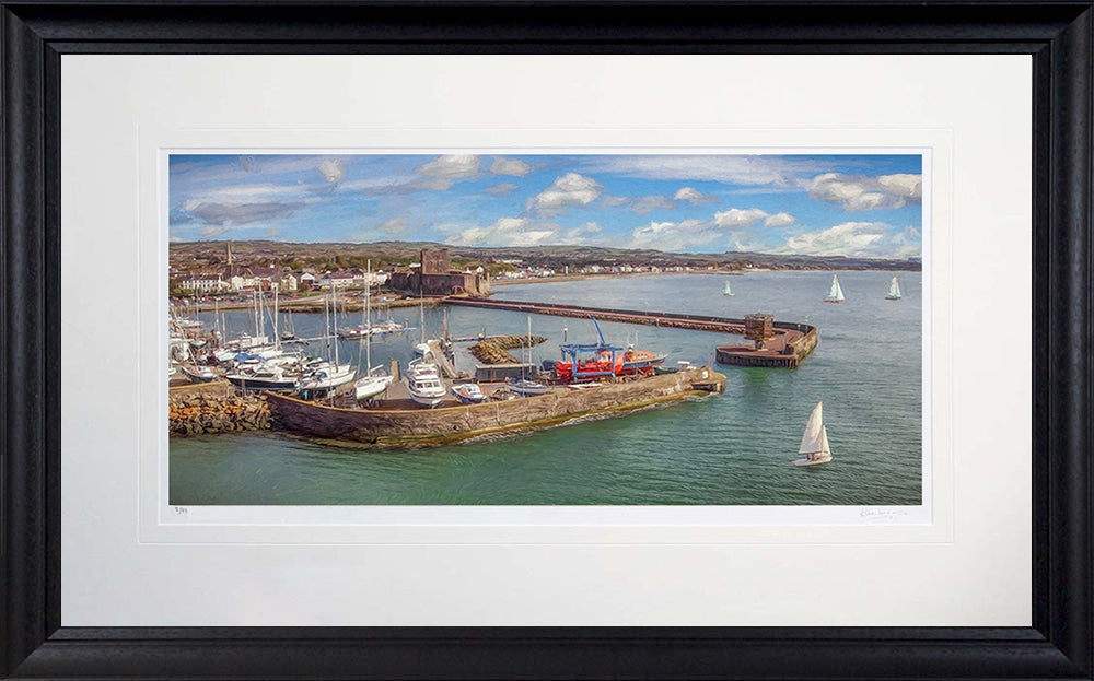 Co Antrim - Fine Day, Carrickfergus Black Scoop Frame