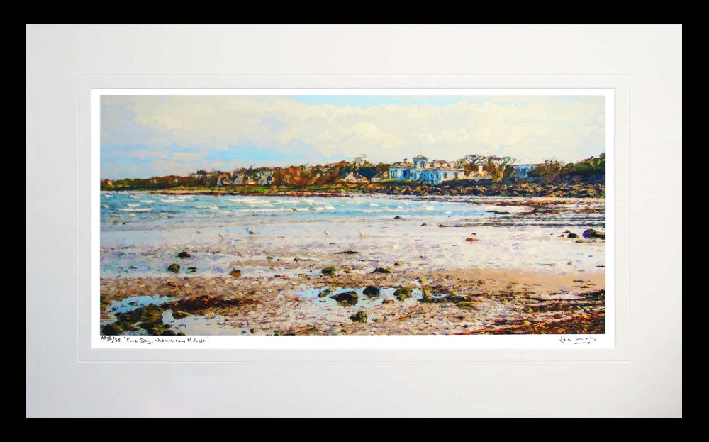 Co Down - Fine Day, Woburn Near Millisle Flat Black Frame