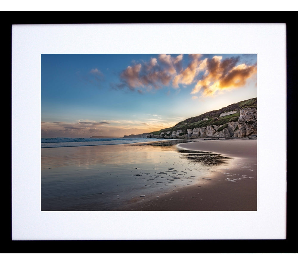 First Light at White Rocks Black Frame