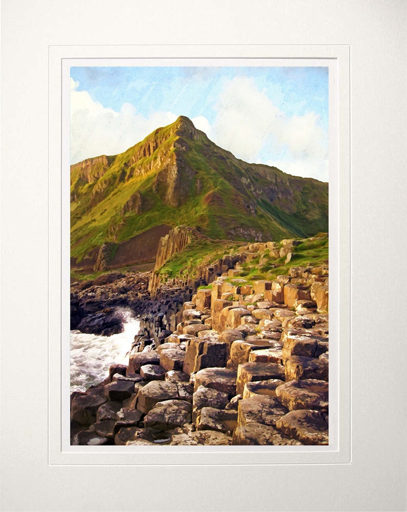 Co Antrim - First Light Giant's Causeway Unframed 60x47.5