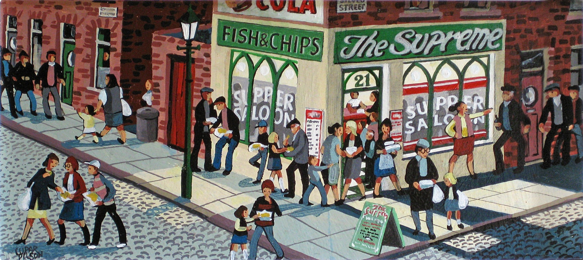 Print - Fish And Chips On Friday Night (Print) Unframed