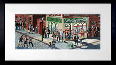 Fish And Chips On Friday Night (Print) Black Frame