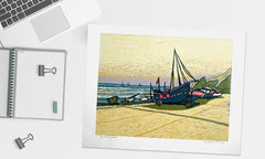 Linocut Print - Co Down Fishing Boat