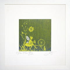 Flax Flower Fairy - Small Flat White Frame