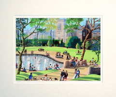 Print - Floating Your Boat in Ward Park, Bangor Unframed