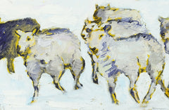 Print - Flock of Sheep Horn Head