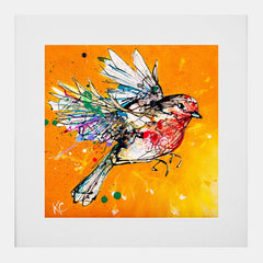 Print Open Edition Animals - Fly High-30 x 30-White Box Frame (With Mount)