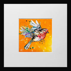 Print Open Edition Animals - Fly High-12 x 12-Small Flat Black Frame