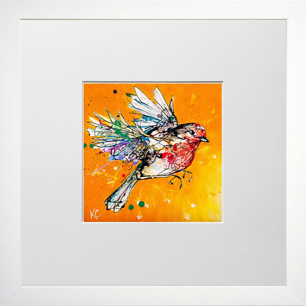 Print Open Edition Animals - Fly High-12 x 12-Small Flat White Frame