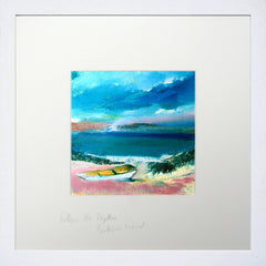 Print - Following The Rhythm, Rathlin Island White Frame