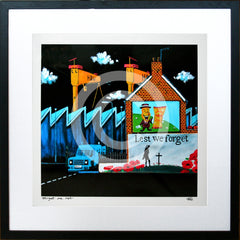 Print - Forget Me Not-40 x 40-Black Frame