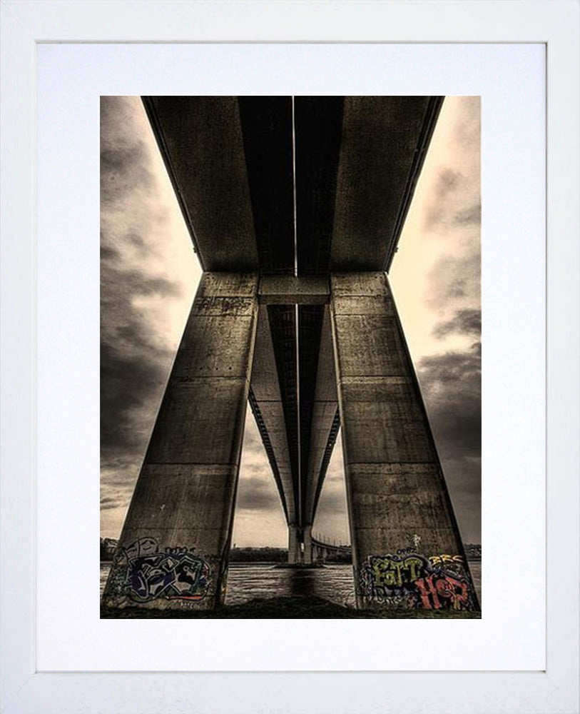 Co Derry - Foyle Bridge Frame White 30 x 40