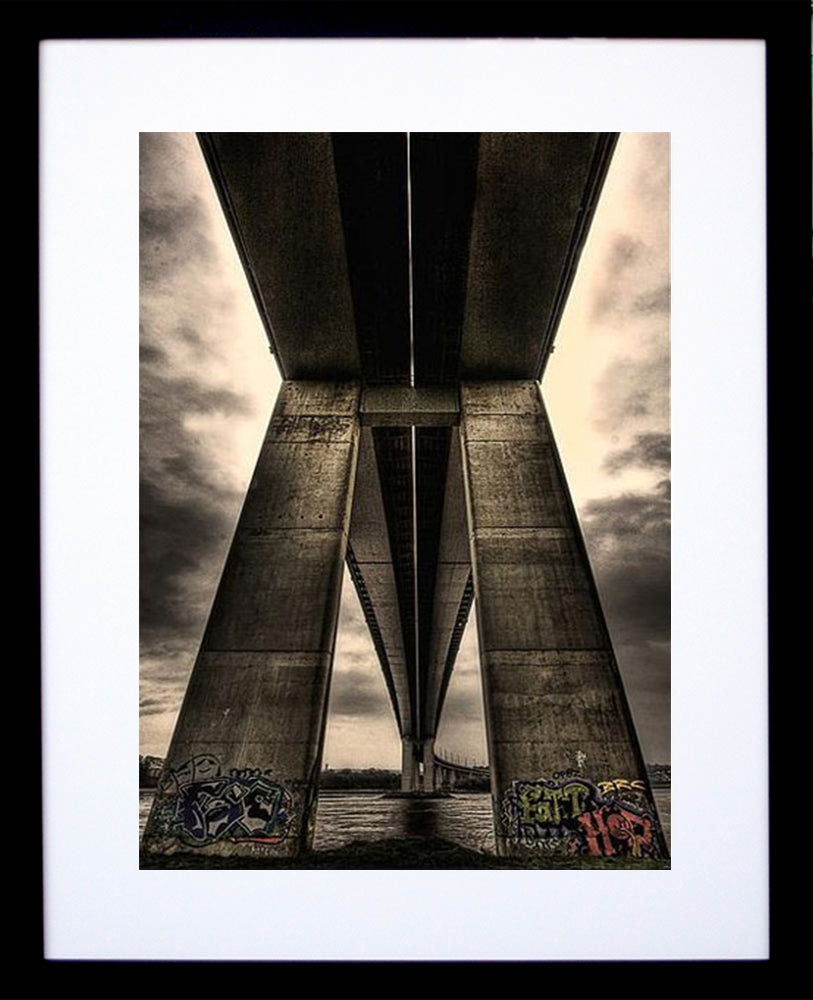 Foyle Bridge Derry Black Frame 30x 40