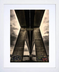 Co Derry - Foyle Bridge Frame White 30 x 40