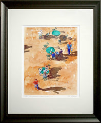 Looking Down at Villandry Framed