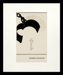 Postcard - Frederick Douglass Small Flat Black Frame