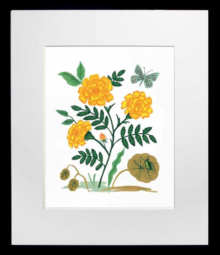 French Marigold Black Frame