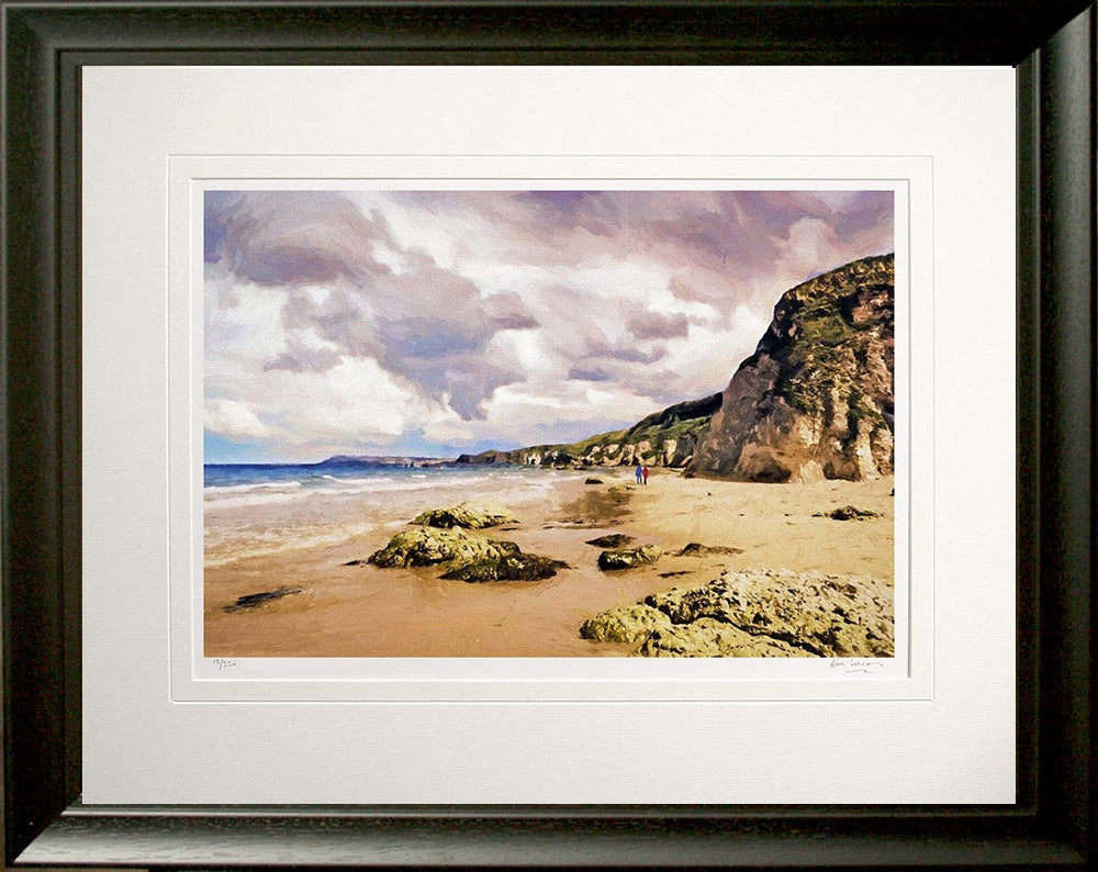 Co Antrim - Fresh Day Whiterocks Portrush Frame Black Moulded 60x47.5