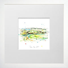 Print Open Edition Golf - Royal Portrush from the 15th-12 x 12-Small Flat White Frame