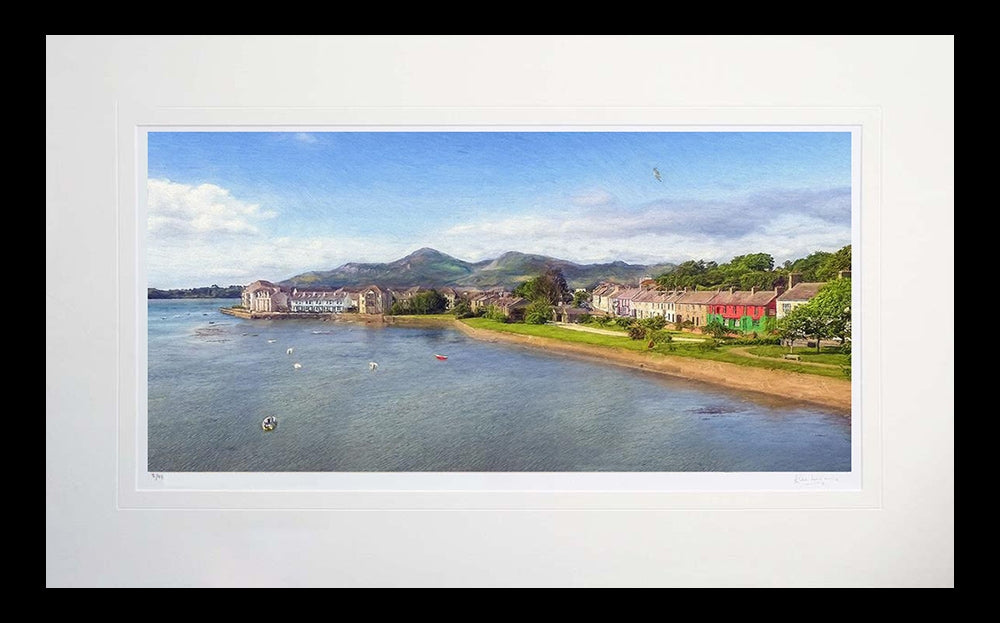 Co Down - The Mournes from Dundrum-71 x 45-Flat Black Frame