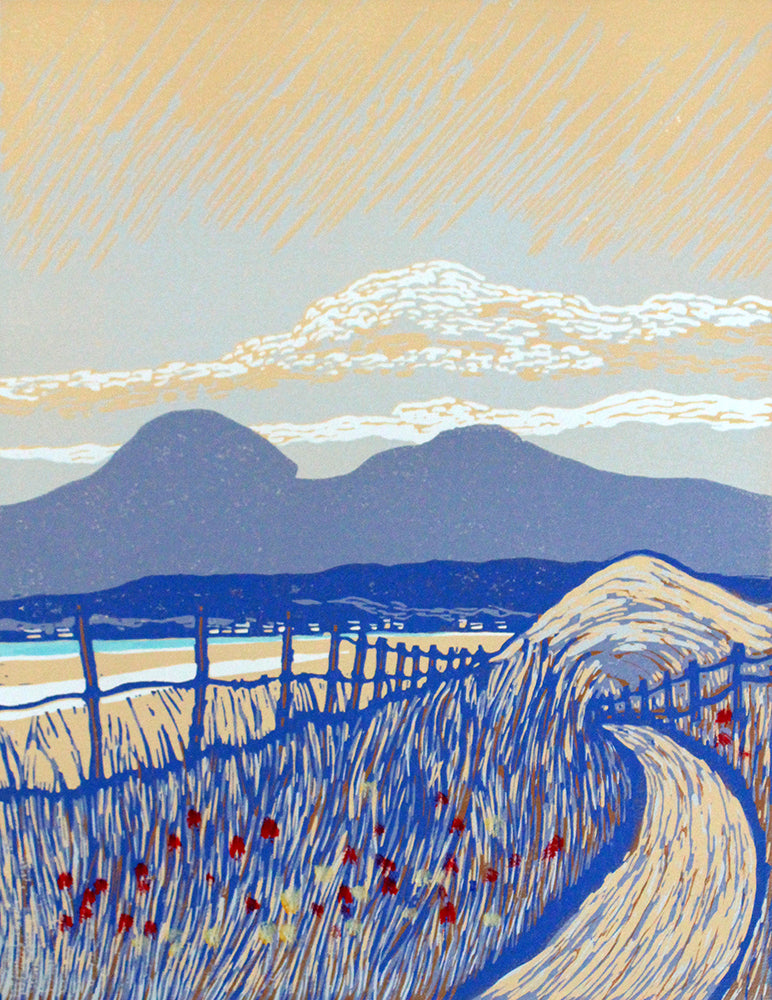 Linocut Print - From Murlough To Donard II 2018