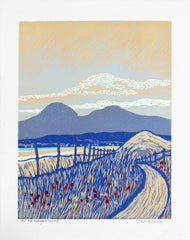 Linocut Print - From Murlough To Donard II 2018 Unframed