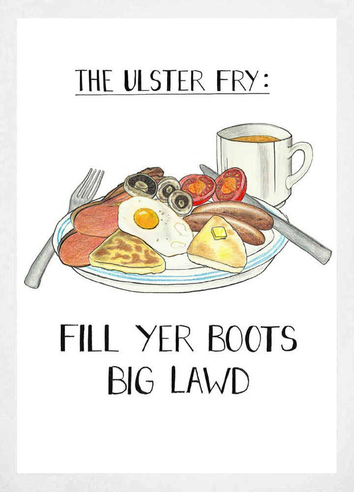 Food - The Ulster Fry -A2 - White Box Frame