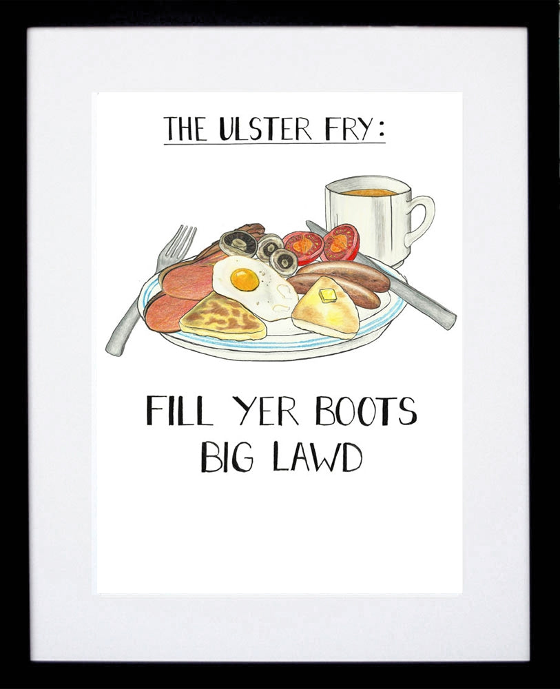 Food - The Ulster Fry 21 x 29.5 Black frame