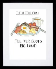 Food - The Ulster Fry 21 x 29.5 Black frame