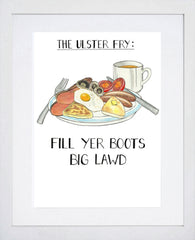 Food - The Ulster Fry-21 x 29.5 -White Frame