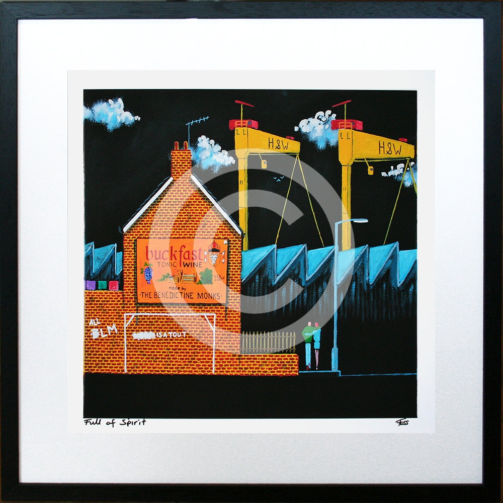 Print - Full Of Spirit-40 x 40-Black Box Frame