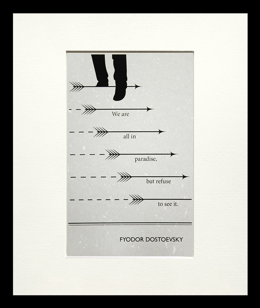 Postcard - Fyodor Dostoevsky - Small Flat Black Frame