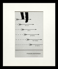 Postcard - Fyodor Dostoevsky - Small Flat Black Frame