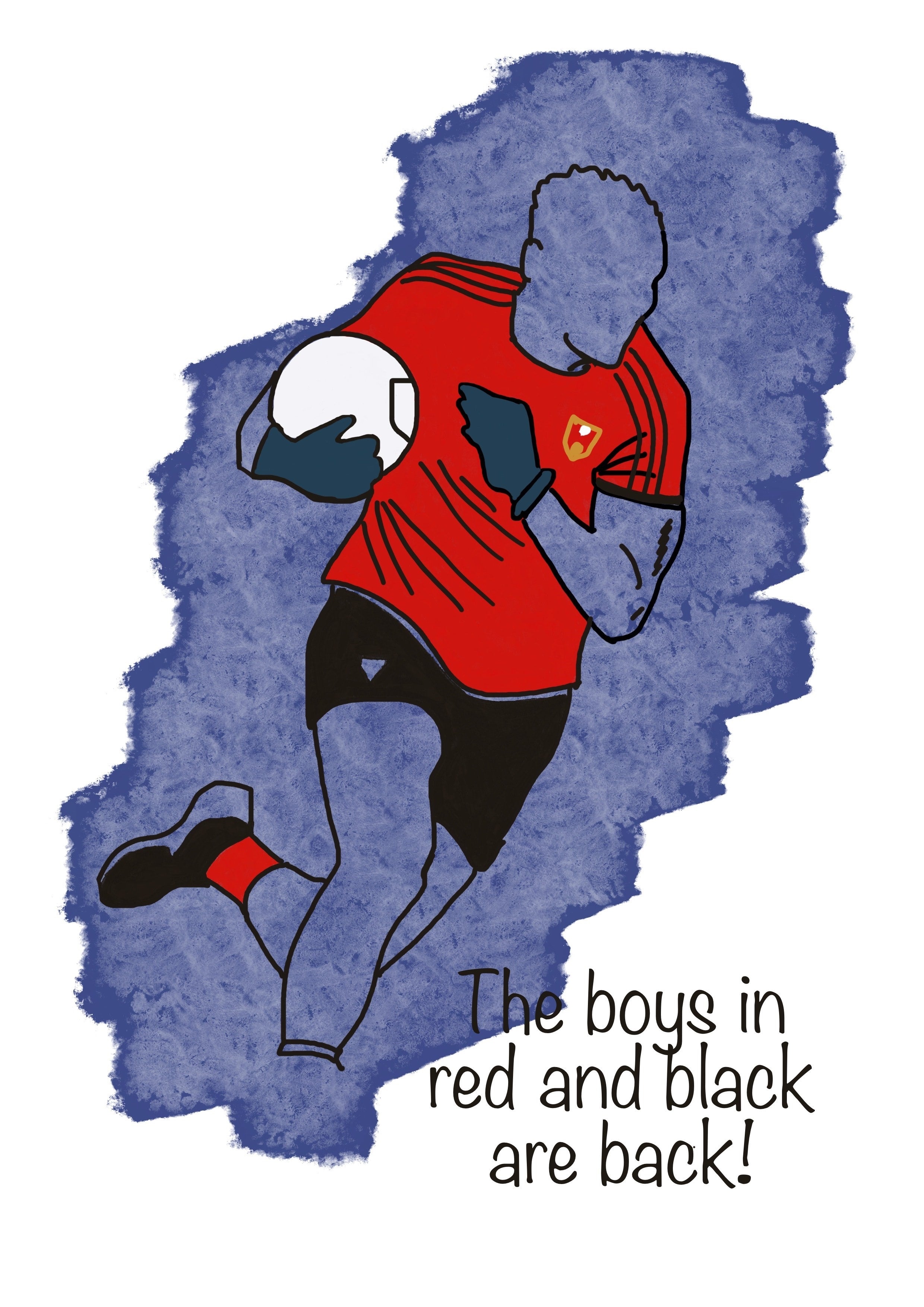 Gaelic Footballer Unframed