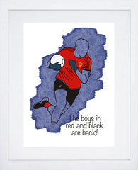 Gaelic Footballer White Frame