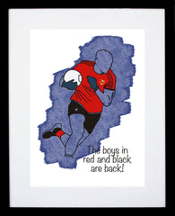 Gaelic Footballer Black Frame