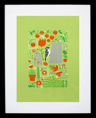 Garden Woodpecker Black Frame