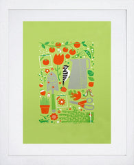 Garden Woodpecker-White Frame