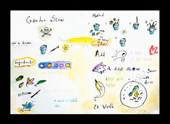 Garden Stew Flat Black Frame