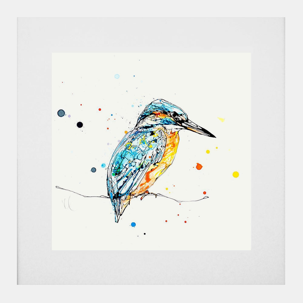Print Open Edition Animals - Gaze-30 x 30-White Box Frame (With Mount)