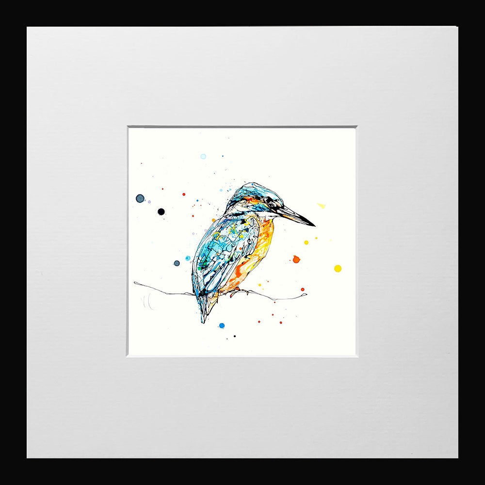 Print Open Edition Animals - Gaze-12 x 12-Small Flat Black Frame