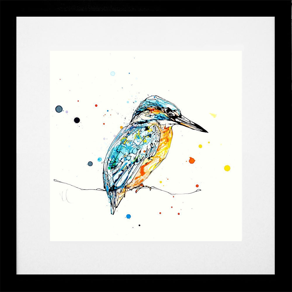 Print Open Edition Animals - Gaze-30 x 30-Black Box Frame (With Mount)