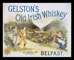 Gelston's Old Irish whisky Belfast Framed