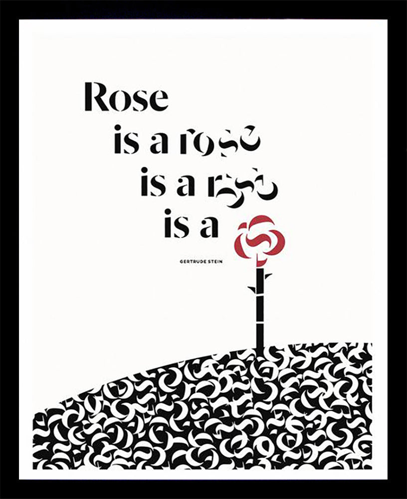 Gertrude Stein - Rose Black Box Frame