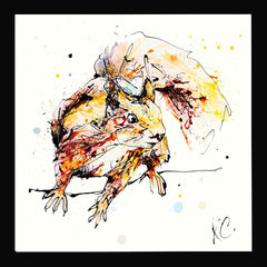 Print Open Edition Animals - Get Set Go-30 x 30-Black Box Frame (No Mount)