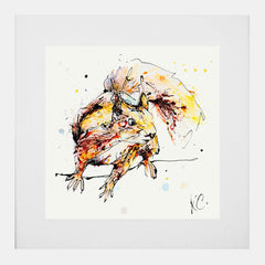 Print Open Edition Animals - Get Set Go-30 x 30-White Box Frame (With Mount)