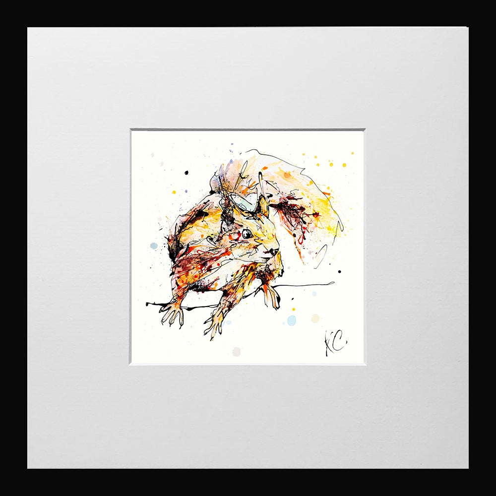 Print Open Edition Animals - Get Set Go-12 x 12-Small Flat Black Frame