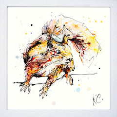 Print Open Edition Animals - Get Set Go-30 x 30-White Box Frame (No Mount)