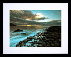 Giants Causeway Sunset Black Frame